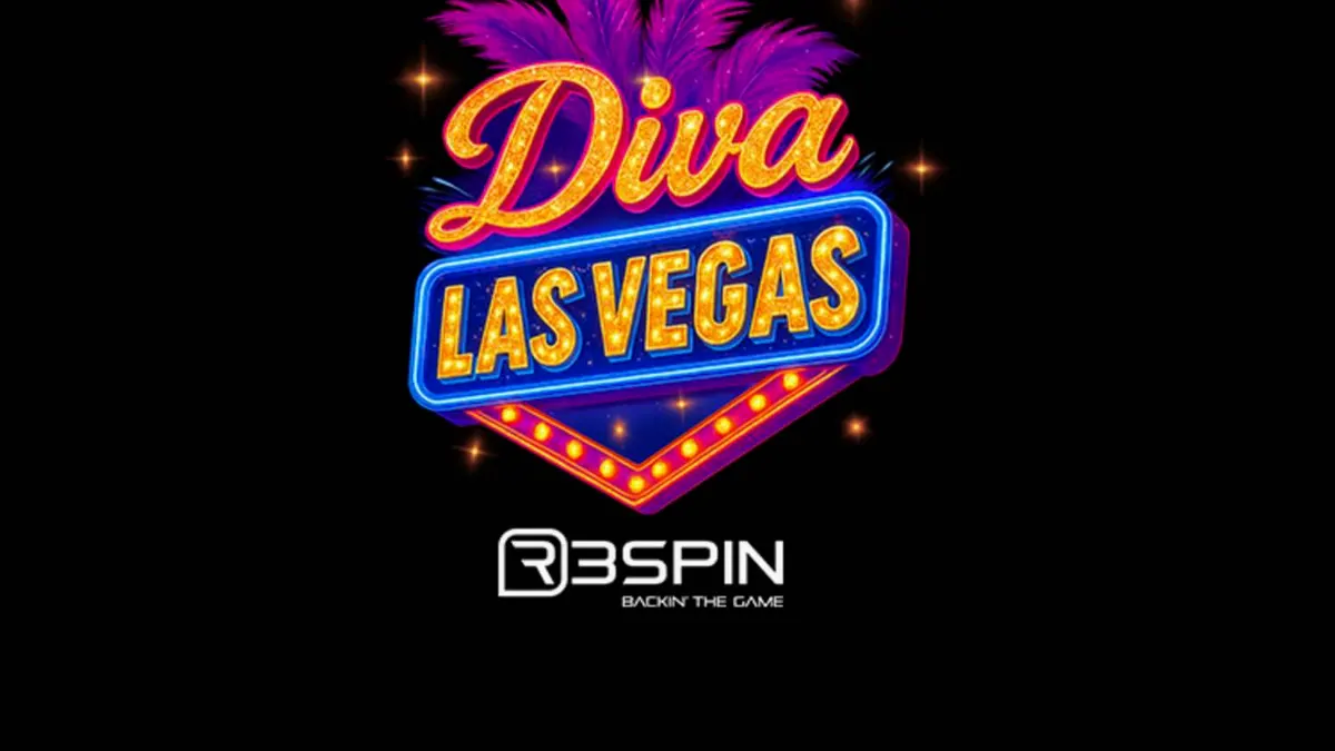 Tampilan visual slot Diva Las Vegas dengan latar belakang panggung mewah dan simbol-simbol kasino klasik.